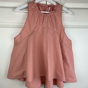 Free People Halter Top Blouse Orange  XL NEW